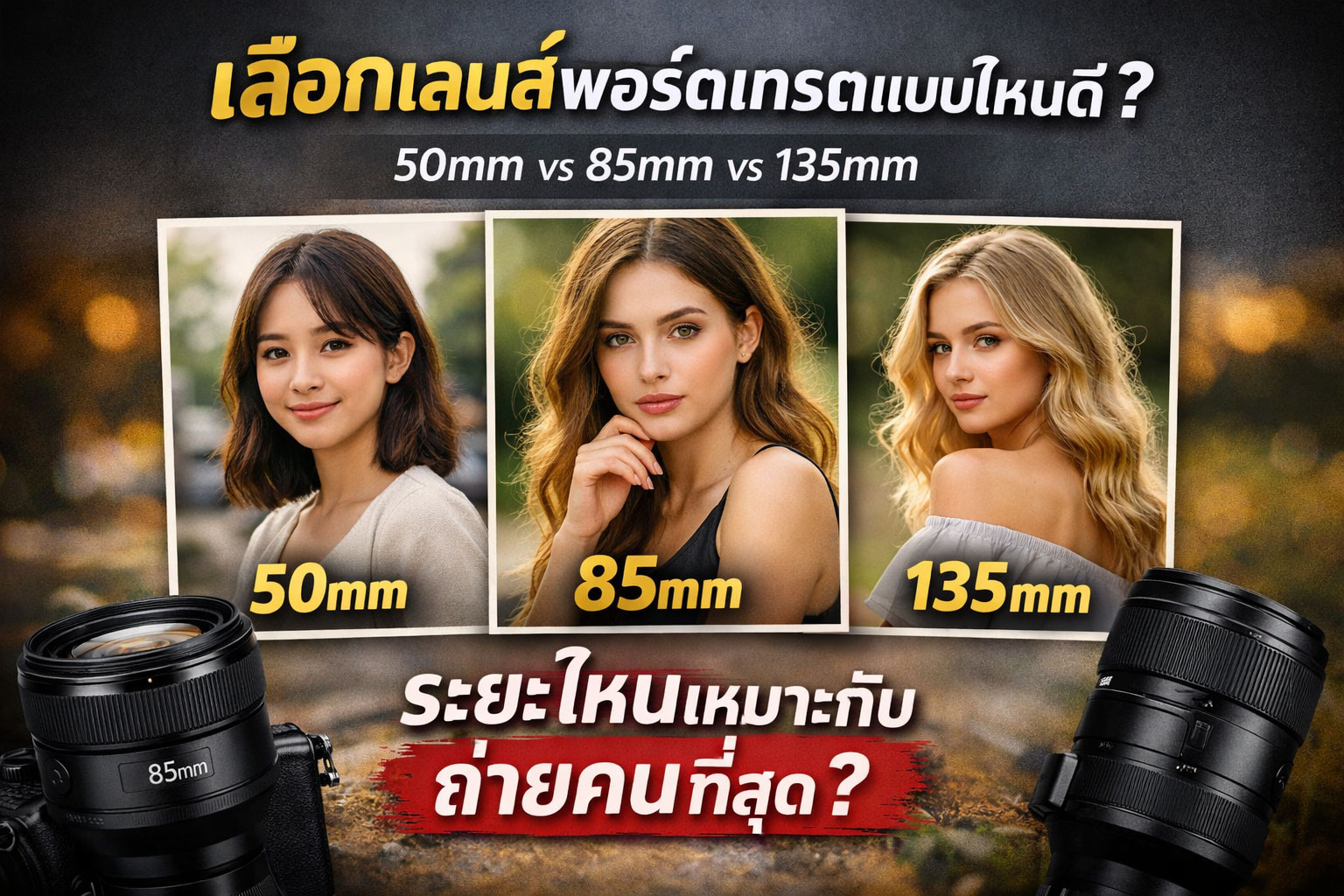เลือกเลนส์พอร์ตเทรตระยะไหนเหมาะกับถ่ายคน